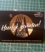 Diner cadeaubon t.w.v. €150 euro LET OP! Goed lezen.., Tickets en Kaartjes, Kortingen en Cadeaubonnen, Eén persoon, Cadeaubon