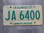 Kentekenplaat 1977 Illinois USA Nummerplaat Nummerbord, Ophalen of Verzenden, Gebruikt, Auto's