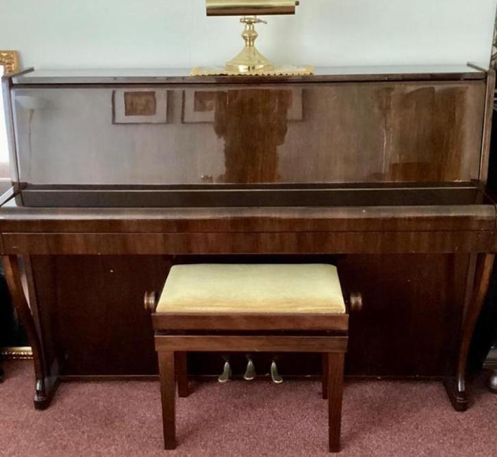 Piano Weinbach 103 - ruilen mogelijk, Muziek en Instrumenten, Piano's, Gebruikt, Piano, Bruin, Hoogglans, Ophalen