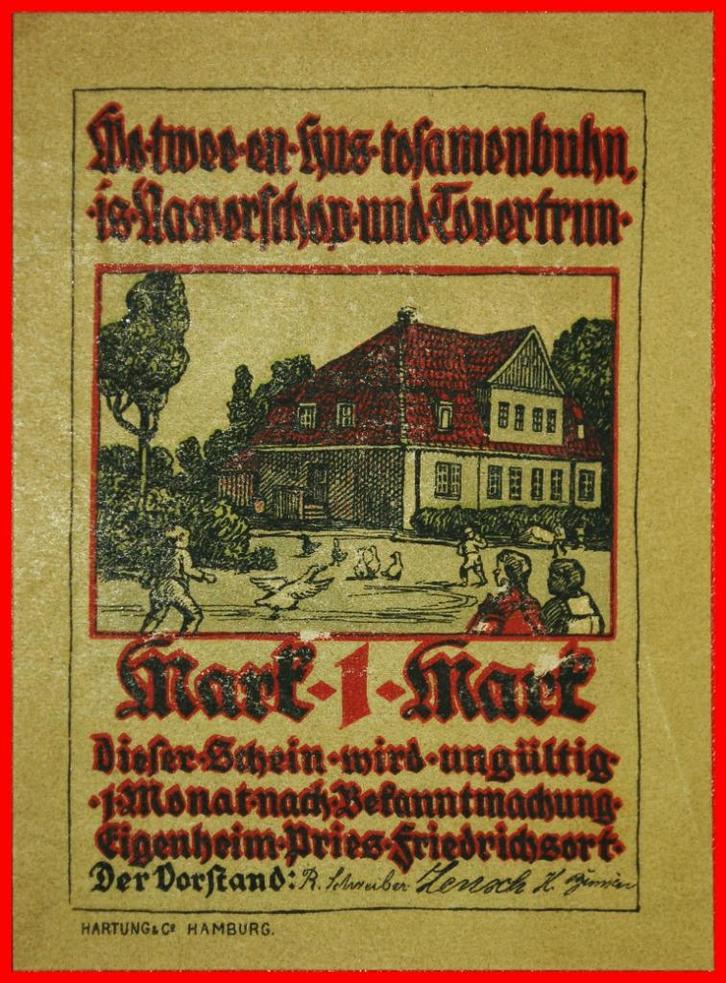 Ⰶ SCHLESWIG-HOLSTEIN: GERMANY PRIES-FRIEDRICHSORT MARK (1922, Postzegels en Munten, Bankbiljetten | Europa | Niet-Eurobiljetten