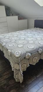 Handgemaakte sprei wit met 3D bloemen nieuw, Ophalen of Verzenden, Nieuw