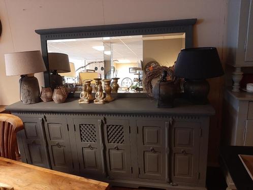**SALE** Frans grijze grote spiegel, Huis en Inrichting, Woonaccessoires | Spiegels, Zo goed als nieuw, 125 cm of meer, Minder dan 100 cm