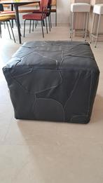 Leren Poef - Hergebruikt Leer, Ophalen, Rond, Leer