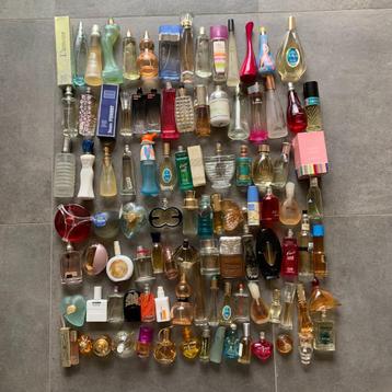 100 st Vintage parfum flesjes ( Vol, halfvol, iets ) beschikbaar voor biedingen