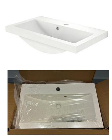Bellanti Lidia wastafel (NIET GEBRUIKT) 60x36 cm-polystone w beschikbaar voor biedingen