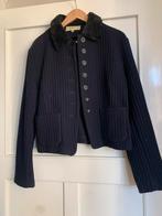Prachtig vintage wollen jasje met knoopsluiting, Ophalen of Verzenden, Zo goed als nieuw, Blauw
