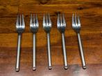 Gebaksvorkjes Futura 18-10, vijf stuks, Huis en Inrichting, Keuken | Bestek, Gebruikt, Ophalen of Verzenden, Rvs of Chroom, Vaatwasserbestendig