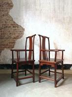 6 antieke chinese huanghuali yoke back official hat stoelen, Ophalen
