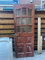 Houten binnendeur met glas 78x212, Doe-het-zelf en Verbouw, Ophalen, Gebruikt, Minder dan 80 cm, Binnendeur