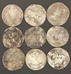 9x Arendschelling Zwolle/Kampen, Postzegels en Munten, Munten | Nederland, Vóór koninkrijk, Setje, Zilver, Overige waardes
