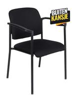 Luxe vergaderstoel Rimini - NU EXTRA GOEDKOOP - OP=OP, Nieuw, Ophalen of Verzenden, Vijf, Zes of meer stoelen, Zwart