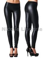 Zwarte Leather Look Glans Legging maat S/M en L/XL (296), Legging, Zwart, Nieuw, Ophalen of Verzenden