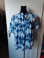 Dames blouse dames top katoenen blouse wit blauw maat L XL, Blauw, Ophalen of Verzenden, Zo goed als nieuw, Maat 46/48 (XL) of groter