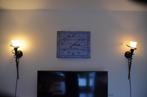 Wandlampen / Toorts designer 2 stuks, Huis en Inrichting, Ophalen of Verzenden, Zo goed als nieuw, Glas, Toorts designer