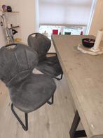 Mooie grijze eetkamerstoelen, Huis en Inrichting, Stoelen, Ophalen, Gebruikt, Vier, Grijs