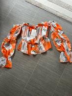 Korte top oranje bloemen nieuw, Kleding | Dames, Tops, Ophalen of Verzenden, Zo goed als nieuw, Oranje