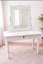 Mooie witte make-uptafel met spiegel, Ophalen of Verzenden, Zo goed als nieuw, 50 tot 100 cm, Minder dan 100 cm