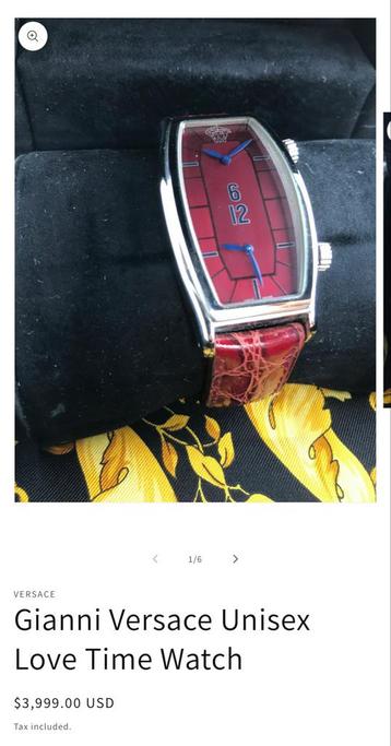 Gianni Versace Unisex Love Time Watch | Horloge beschikbaar voor biedingen