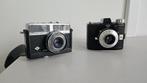 Vintage Camera, Afga Clack en Optima 200 met Hoesje, Audio, Tv en Foto, Fotocamera's Analoog, Ophalen of Verzenden, Gebruikt, Compact