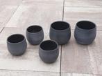 Keramische bloempotten voor kamerplanten, Tuin en Terras, Bloempotten, Ophalen, Rond, Binnen, Zo goed als nieuw