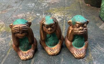3 wijze aapjes. Horen, zien, zwijgen. beschikbaar voor biedingen