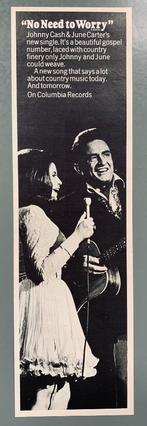 JOHNNY CASH & JUNE CARTER 1971 vintage Advertentie, Gebruikt, Ophalen of Verzenden, A4 of kleiner, Rechthoekig Staand