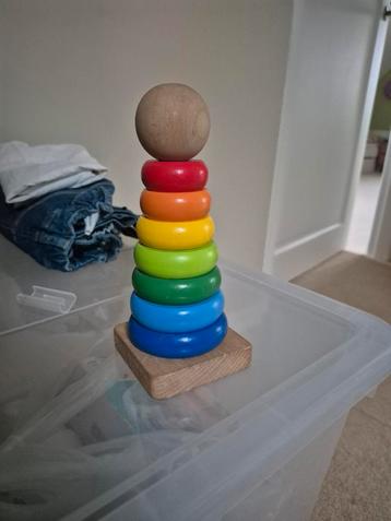 Houten Stapeltoren - Kleurrijk Speelplezier! beschikbaar voor biedingen