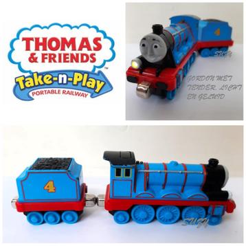 Thomas de Trein Take n Play, Gordon met Tender, Licht en Gel beschikbaar voor biedingen