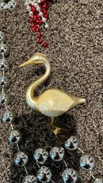 Vintage kerst vogel op knijper goud!, Ophalen of Verzenden, Zo goed als nieuw
