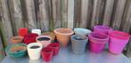 Bloemen potten, Tuin en Terras, Bloempotten, Ophalen, Zo goed als nieuw, Rond, Minder dan 25 cm