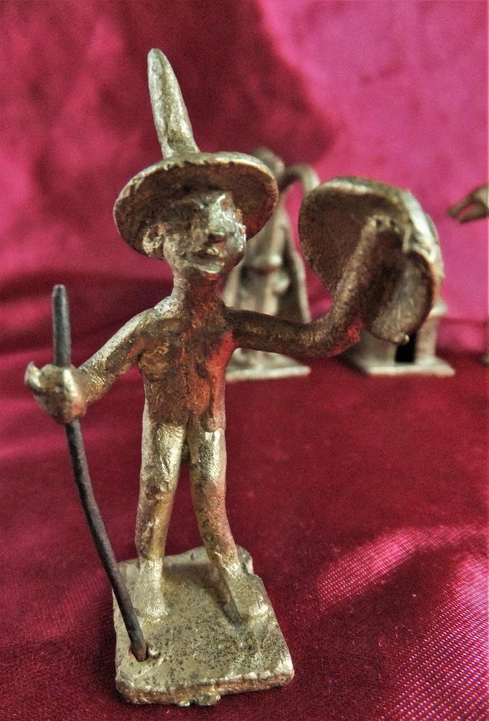 Antieke bronzen asante goudgewichten beeldjes uit ghana, Antiek en Kunst, Kunst | Niet-Westerse kunst, Ophalen of Verzenden