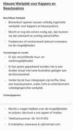 Beauty & Kappers stoelen te huur op toplocatie eindhoven