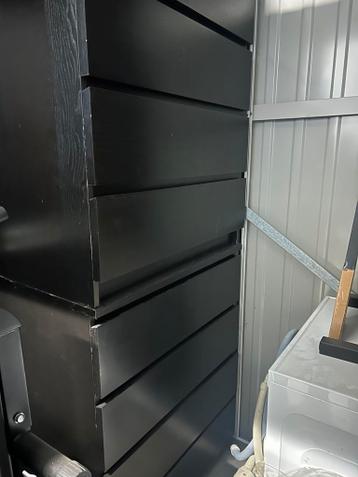 Malm Ladekast zwartbruin, 4 lades 80x100 - afbeelding 2