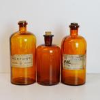 Vintage glazen apothekerspotten., Ophalen of Verzenden