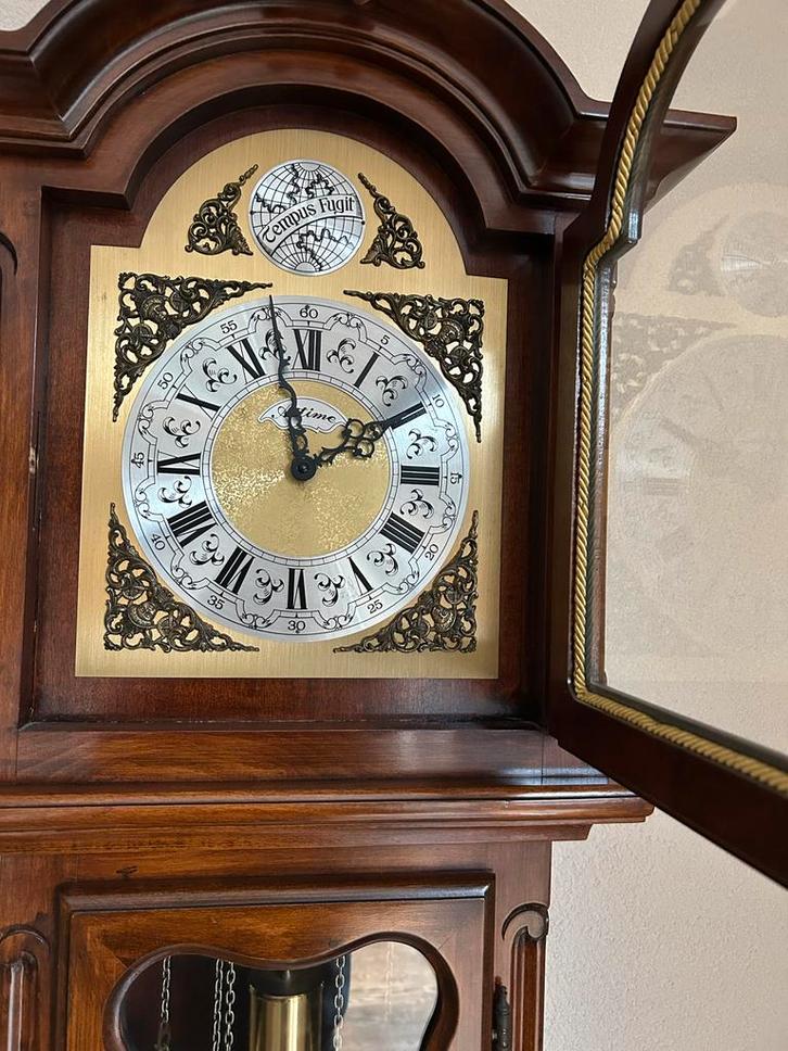 Antieke Tempus Fugit Staande Klok, Antiek en Kunst, Antiek | Klokken, Ophalen