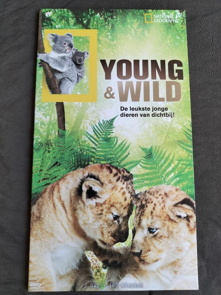 National Geographic - Young & Wild (2 dvd's), Cd's en Dvd's, Dvd's | Documentaire en Educatief, Zo goed als nieuw, Natuur, Alle leeftijden
