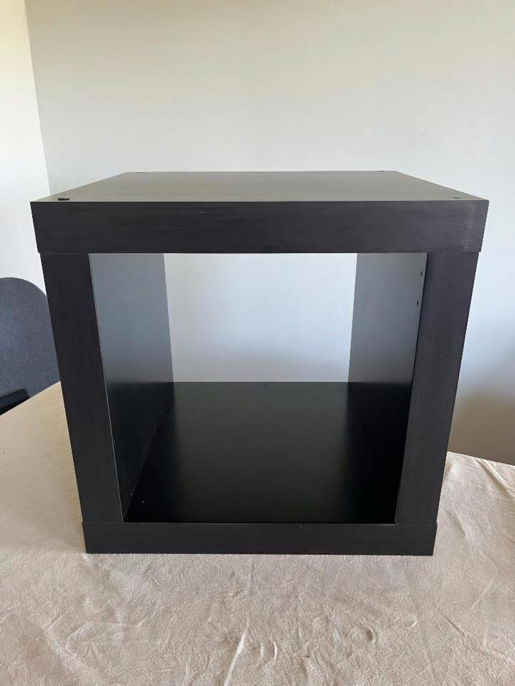 2x Kallax kubus 1 vaks open kast vakkenkast 1x1 Ikea zwart, Huis en Inrichting, Kasten | Ladekasten, Zo goed als nieuw, Minder dan 100 cm