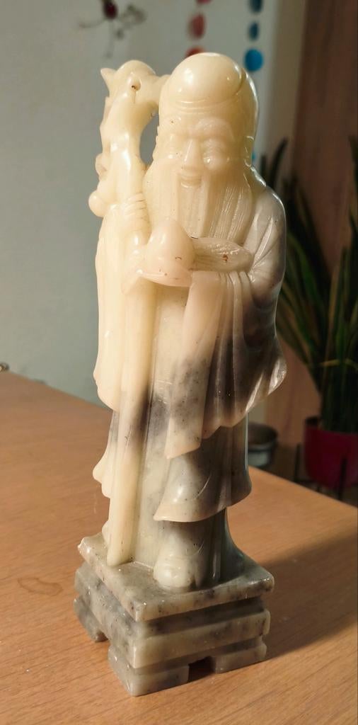 Confucius van speksteen (25 cm), Antiek en Kunst, Kunst | Niet-Westerse kunst, Ophalen