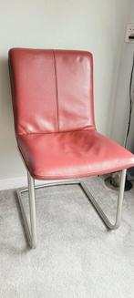 Henders & Hazel echt lederen stoel, rvs frame, Huis en Inrichting, Ophalen, Zwart, Leer, Eén