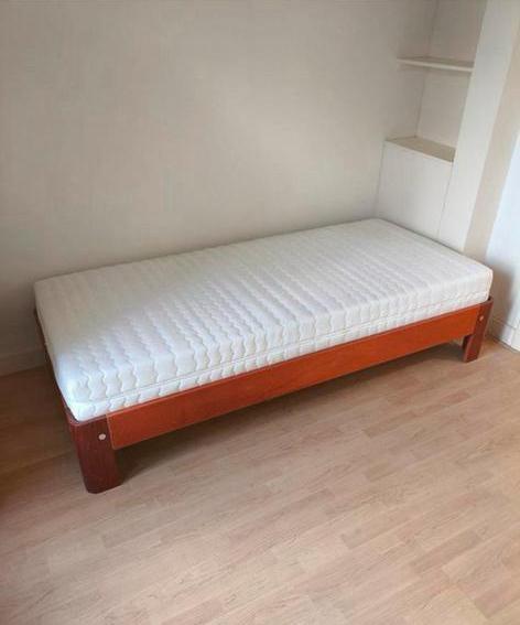 Auping Eenpersoonsbed, Huis en Inrichting, Slaapkamer | Bedden, Gebruikt, Eenpersoons, 90 cm, 200 cm, Hout, Ophalen