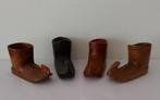 Houtsnijwerk 4 houten laarsjes SAMI volkskunst miniatuur, Antiek en Kunst, Ophalen of Verzenden