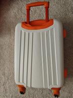Lichtgewicht Handbagage Koffer – Wit & Oranje, 50 tot 60 cm, Ophalen of Verzenden, Zo goed als nieuw, Slot