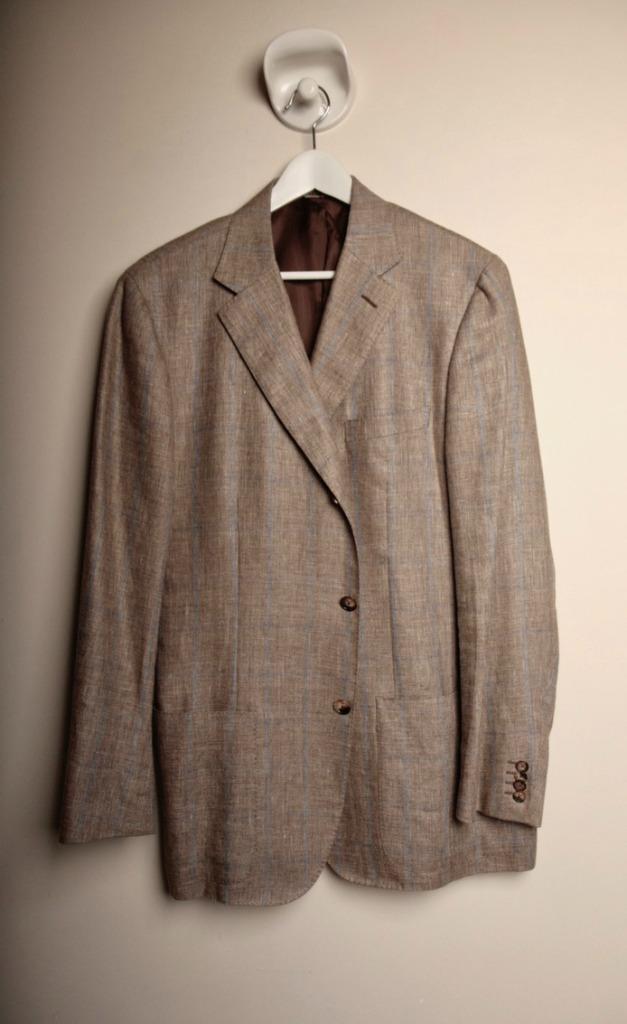 MERCKEN Een super mooi en exclusief linnen jasje 56 Wpr€1800, Kleding | Heren, Kostuums en Colberts, Zo goed als nieuw, Maat 56/58 (XL)