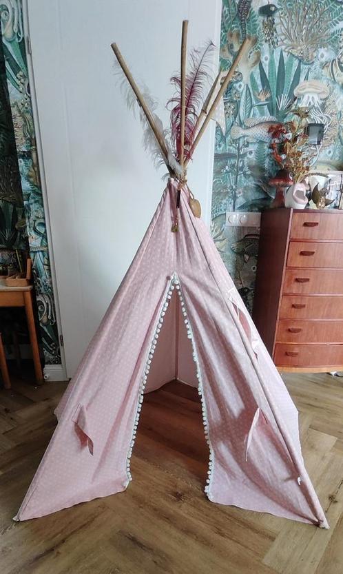 Tipi Mi     roze tipi tent    handgemaakt, Kinderen en Baby's, Speelgoed | Speeltenten, Zo goed als nieuw, Ophalen