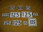 oud emaille huisnummer 125 ook 126 127 128 129 130 131 132, Ophalen of Verzenden