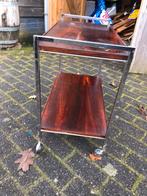 Vintage Serveer/ dranken tafeltje jaren 70, Minder dan 55 cm, Ophalen of Verzenden, Zo goed als nieuw, 60 cm of meer