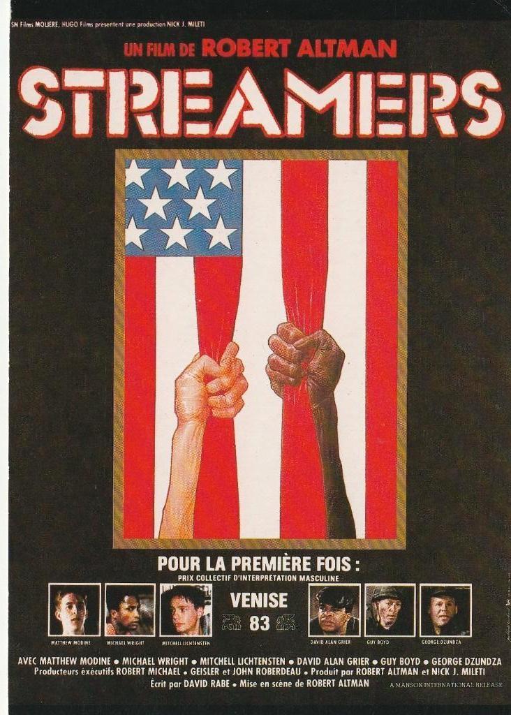 Kaart "Streamers" - Robert Altman, Verzenden, 1980 tot heden, Ongelopen, Sterren en Beroemdheden