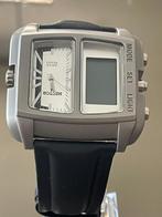 Zeldzaaam collectors item Hector H Dual Time  Uniek Design!, Overige merken, Staal, Polshorloge, Ophalen of Verzenden