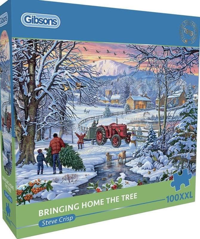 Gibsons - Bringing Home the Tree - 100XXL stukjes, Hobby en Vrije tijd, Denksport en Puzzels, Nieuw, Legpuzzel, Minder dan 500 stukjes