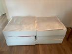 6 houten opberglades met wielen voor onder tweepersoons bed, Ophalen, Gebruikt, 50 tot 100 cm, Minder dan 50 cm